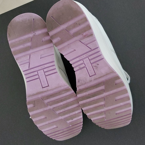 Celine Delivery White Calfskin Sneakers - Picture 13 of 16